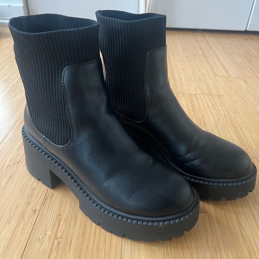 Madden Girl Lug Sole Ankle Boots